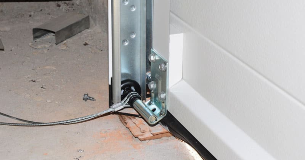 Garage door cable and bracket system.