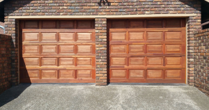 wood grain garage doors