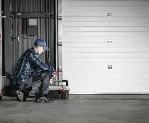 expert conducting emergency garage door repair