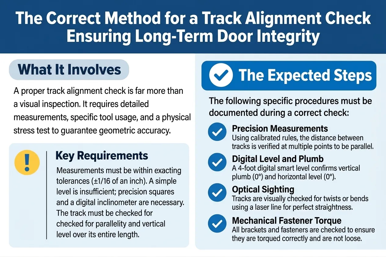 What a correct alignment check involves