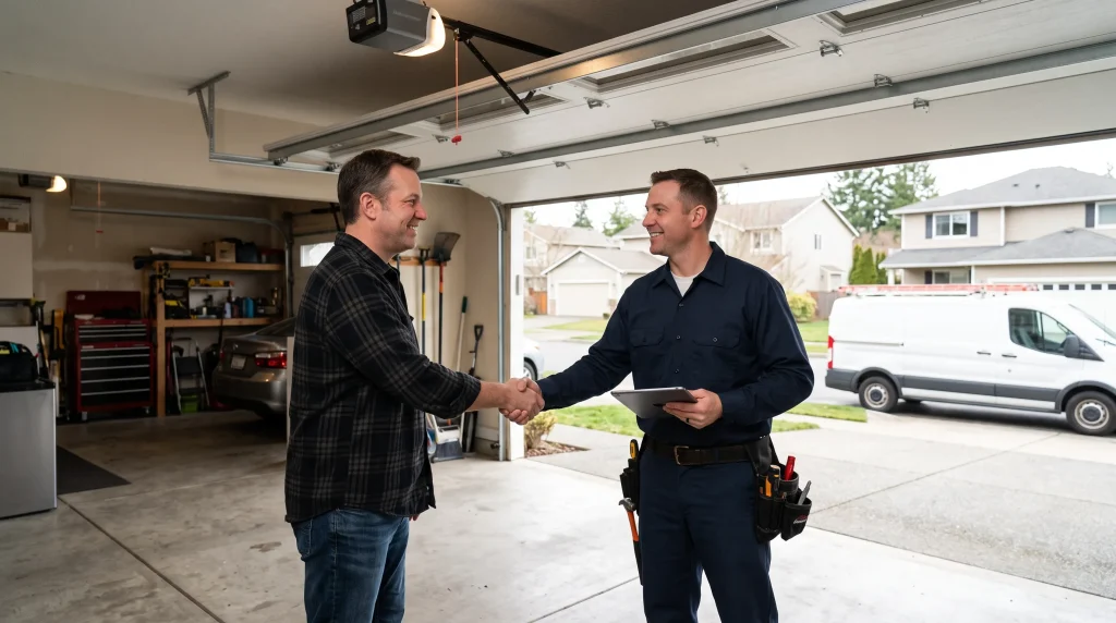 Call a garage door technician